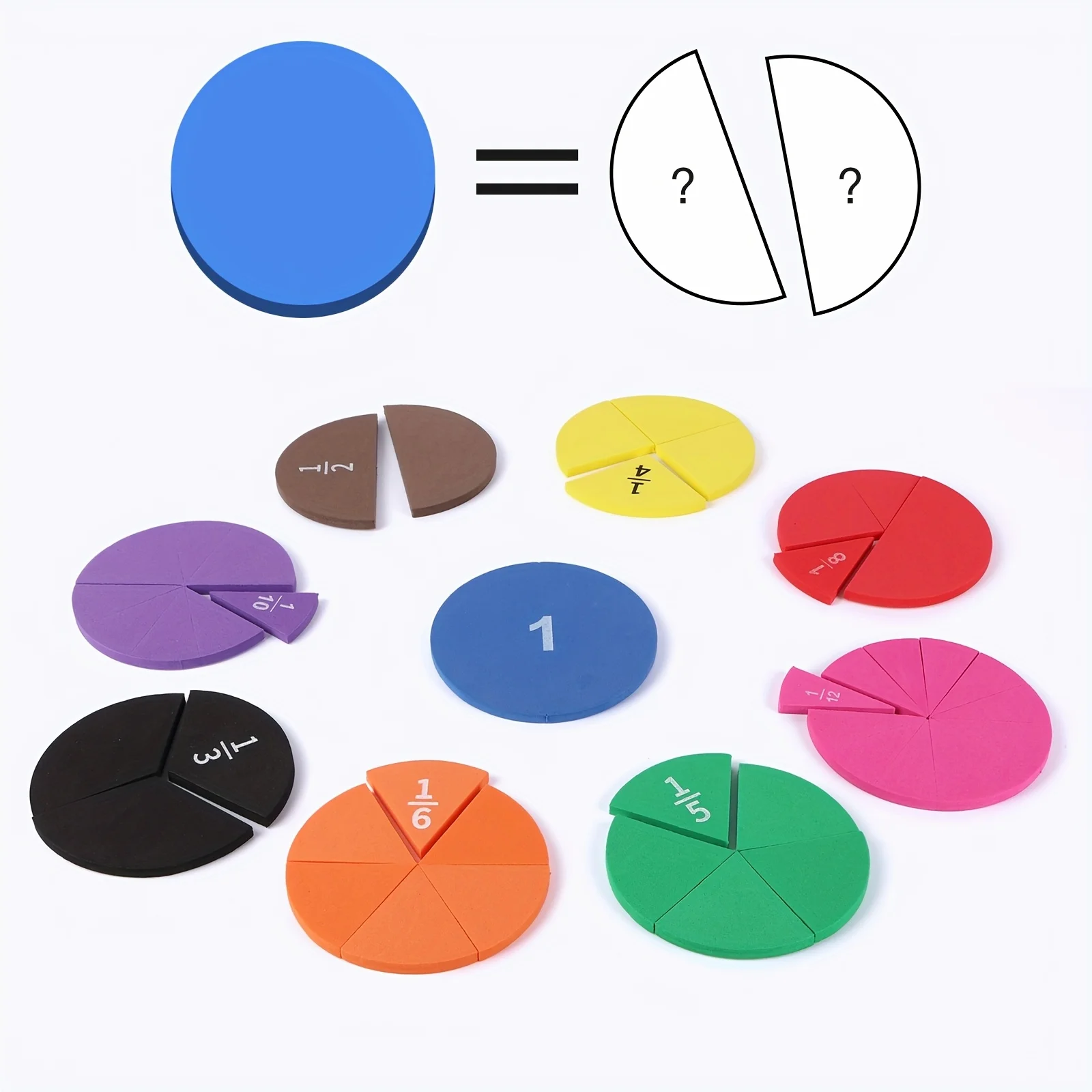 Math Manipulative Set - 9 PCS Fraction Math Manipulatives Set,