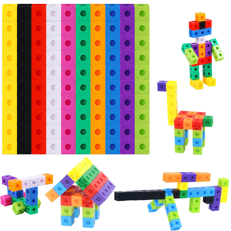 Math Manipulative Set - 100PCS Set Linking Cubes Math Manipulatives