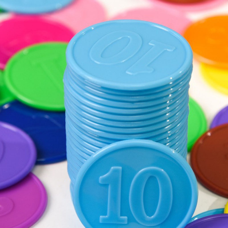 40PCS Poker Chips With Numbers - Math Manipulative Set ulasan dan harga