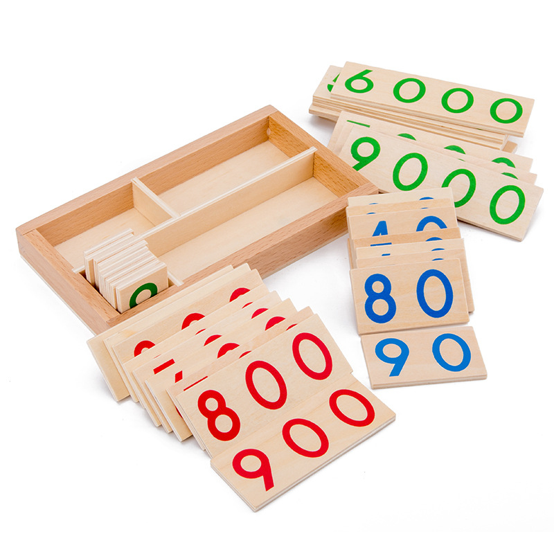 Wooden Numbers Card 1-9000 Mon - Math Manipulative Set ulasan dan harga