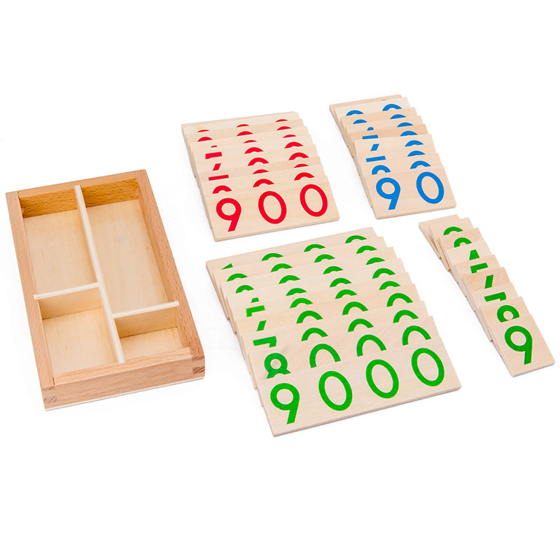Wooden Numbers Card 1-9000 Mon - Math Manipulative Set ulasan dan harga