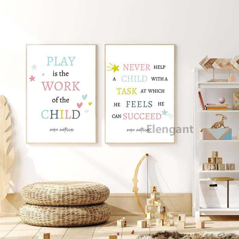 Play is the Work of A Child Qu - Kids Education Quote ulasan dan harga