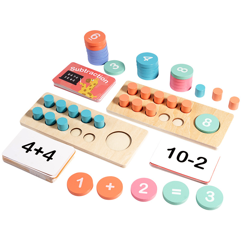 Children's Wooden Number Board - Math Manipulative Set ulasan dan harga