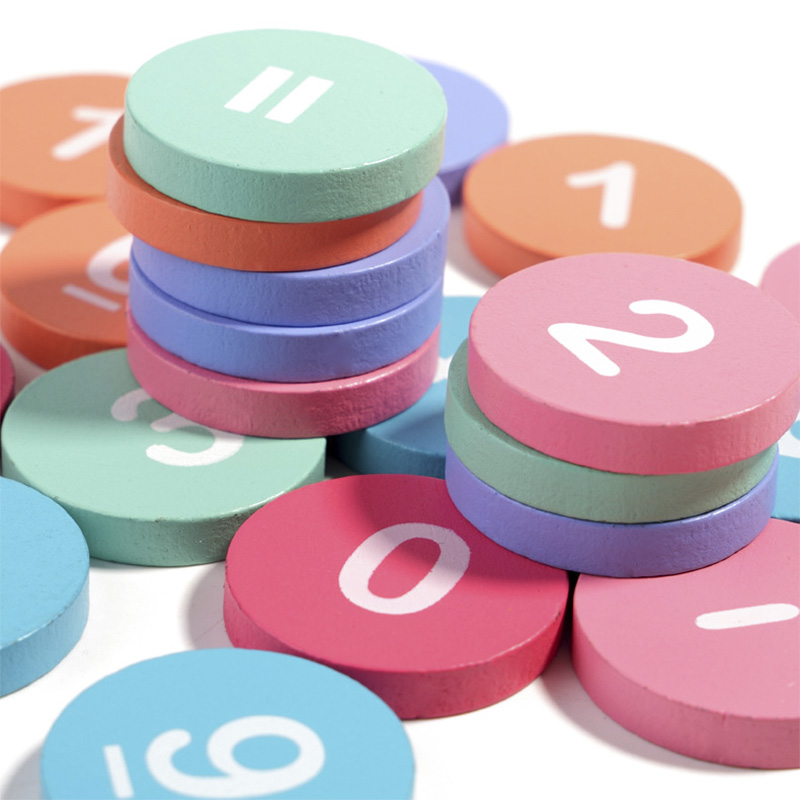 Children's Wooden Number Board - Math Manipulative Set ulasan dan harga