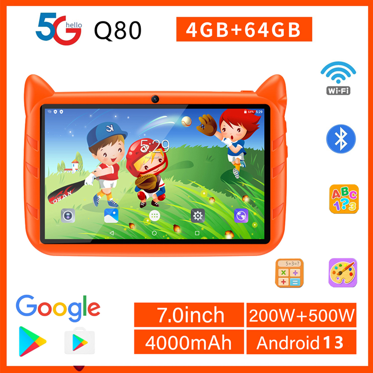 New 5G WiFi Kids Tablet 7 Inch - Kids Education Tablets ulasan dan harga