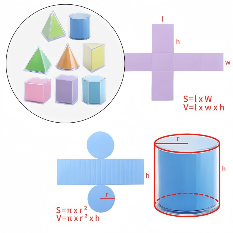 8Pcs Montessori Math Transpare - Math Manipulative Set ulasan dan harga