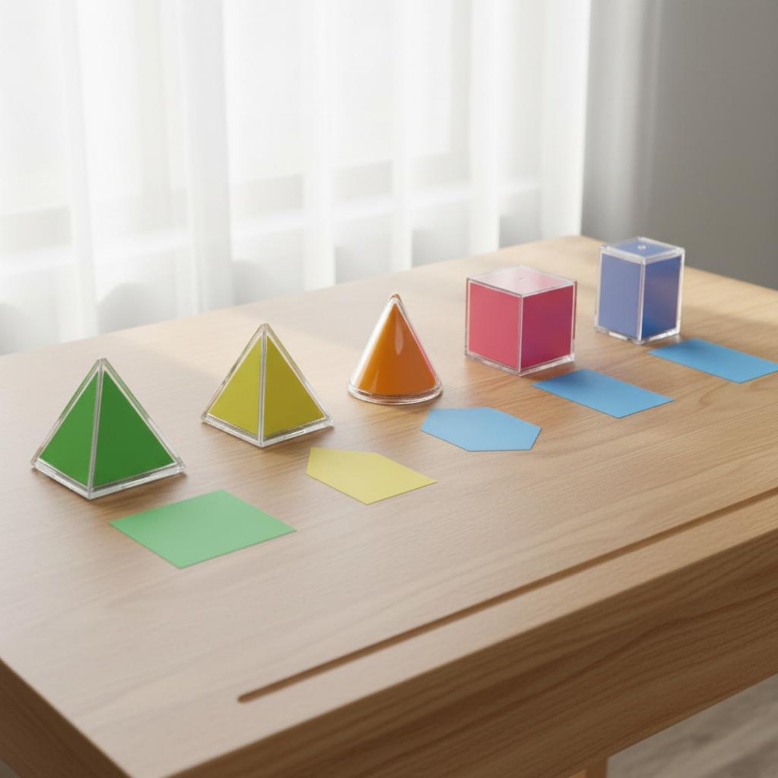 8 Pieces Transparent Geometric - Math Manipulative Set ulasan dan harga