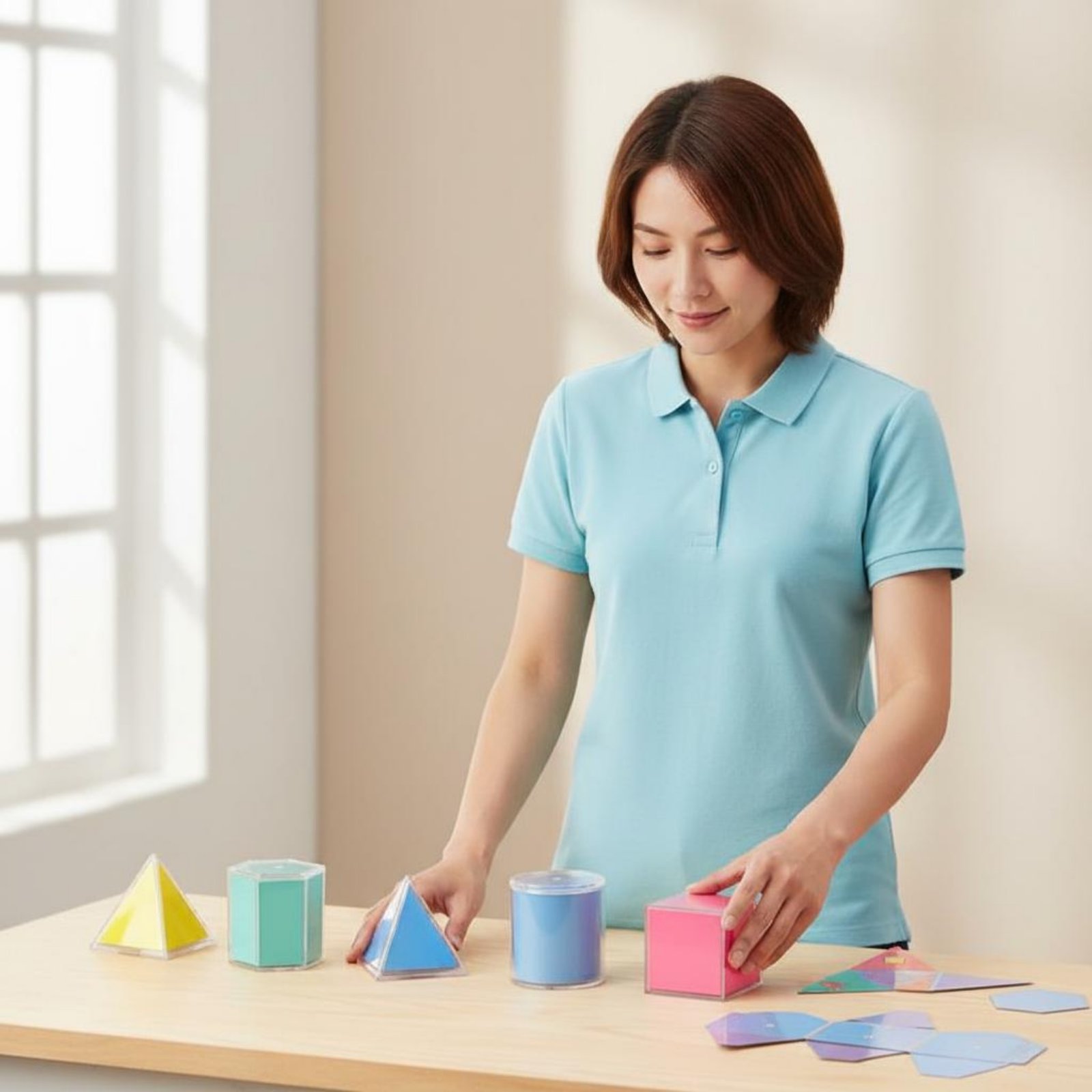 8 Pieces Transparent Geometric - Math Manipulative Set ulasan dan harga