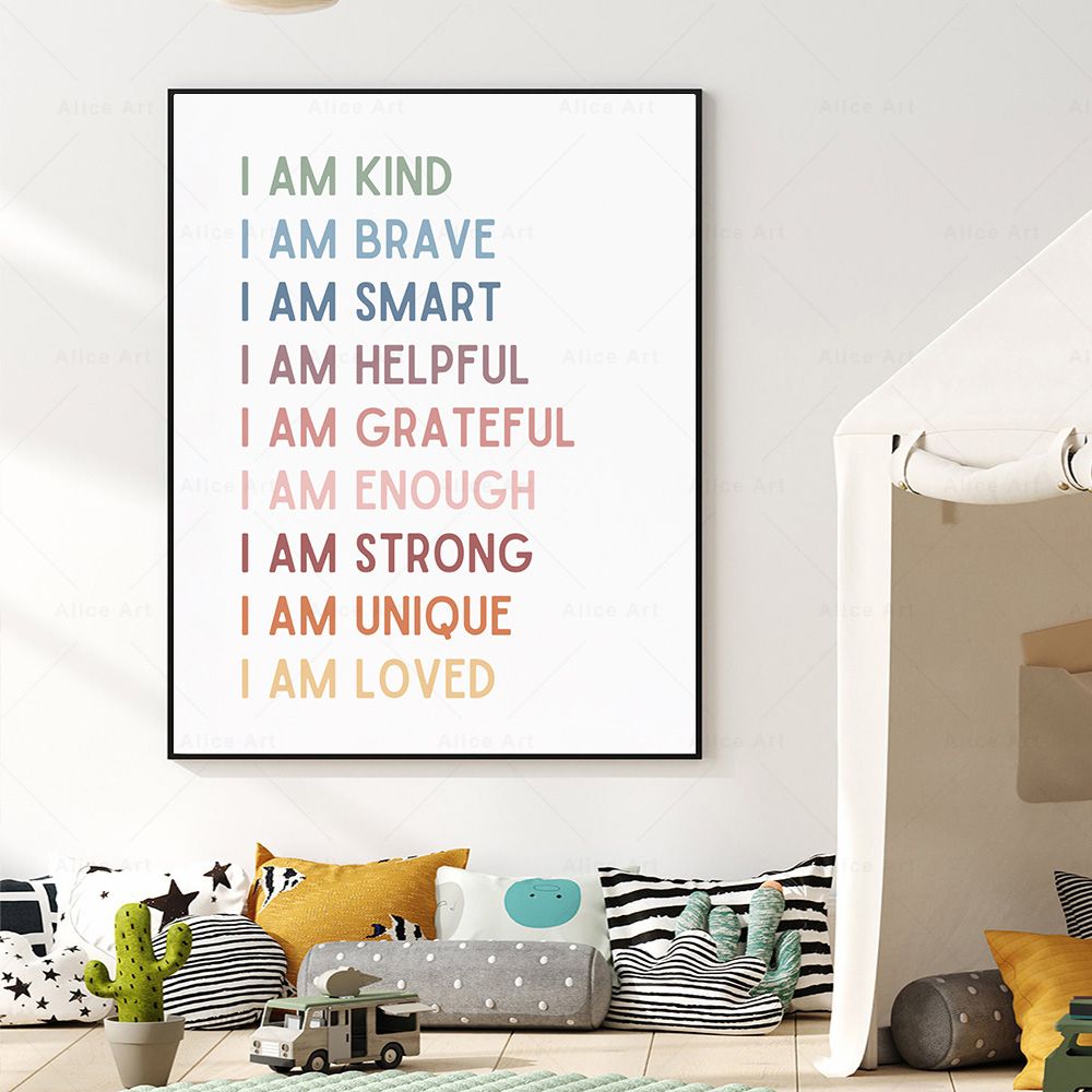 Affirmations for Kids Room Pos - Kids Education Quote ulasan dan harga