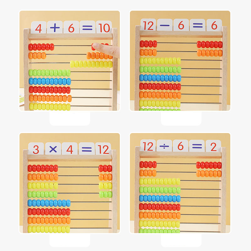 Wooden Counting Toy Abacus Mon - Math Manipulative Set ulasan dan harga