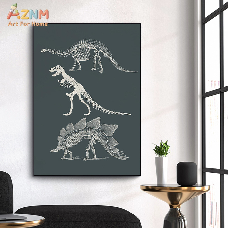 AZNM Watercolor Dinosaur Canva - Kids Education Quote ulasan dan harga