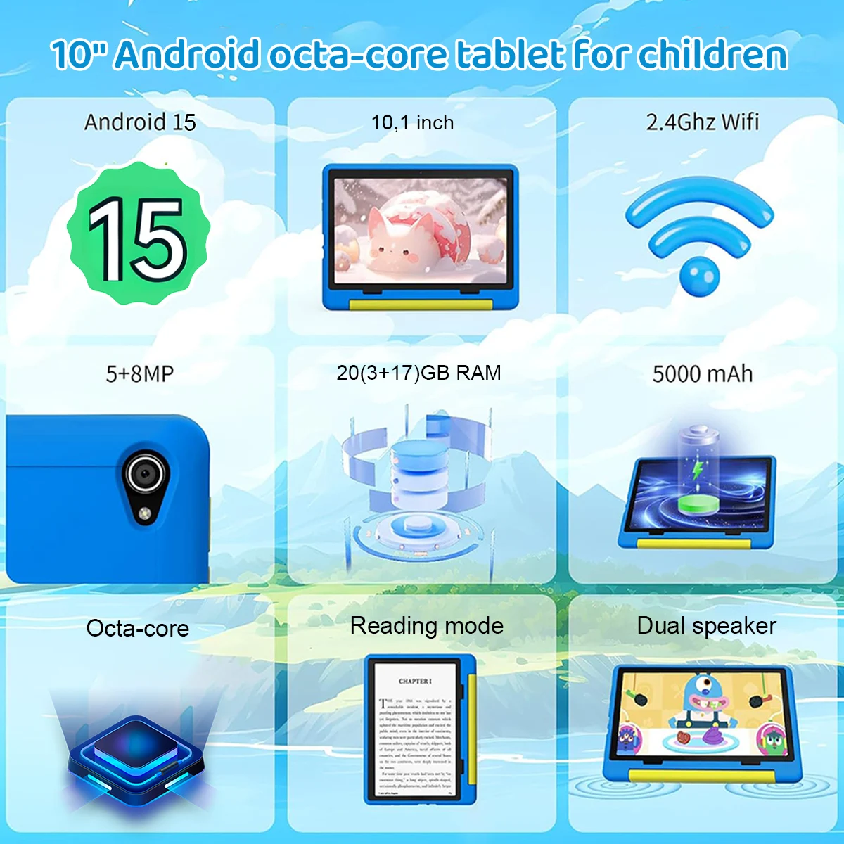 Kid Tablet Android 15 Tablet f - Kids Education Tablets ulasan dan harga